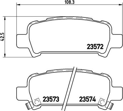 Brembo P 78 011 — Zestaw klocków hamulcowych, hamulce tarczowe