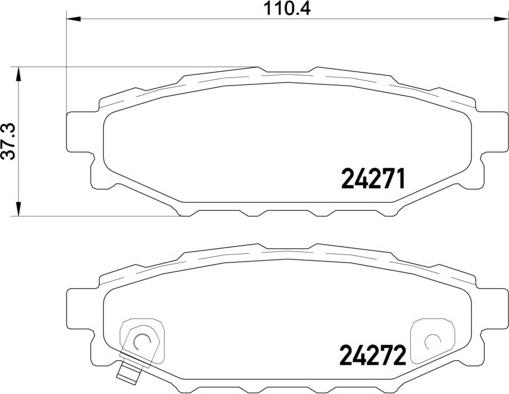Brembo P 78 020 — Zestaw klocków hamulcowych, hamulce tarczowe