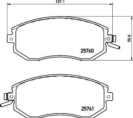 Brembo P 78 021 — Zestaw klocków hamulcowych, hamulce tarczowe