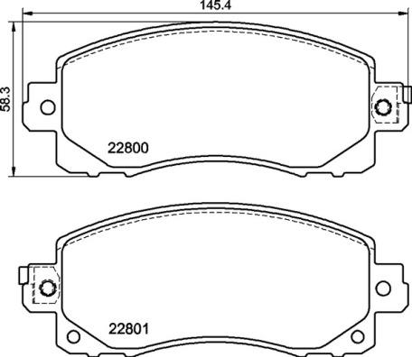 Brembo P 78 028 — Zestaw klocków hamulcowych, hamulce tarczowe