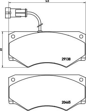 Brembo P A6 016 — Zestaw klocków hamulcowych, hamulce tarczowe
