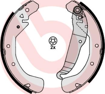 Brembo S 59 517 — Zestaw szczęk hamulcowych