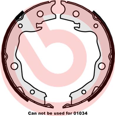 Brembo S 56 545 — Zestaw szczęk hamulcowych, hamulec postojowy