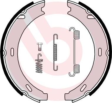 Brembo S 50 502 — Zestaw szczęk hamulcowych, hamulec postojowy