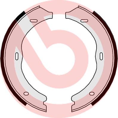 Brembo S 50 524 — Zestaw szczęk hamulcowych, hamulec postojowy