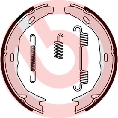 Brembo S 50 522 — Zestaw szczęk hamulcowych, hamulec postojowy