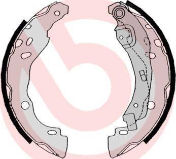 Brembo S 68 525 — Zestaw szczęk hamulcowych