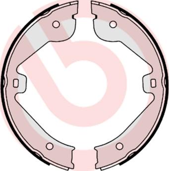 Brembo S 85 536 — Zestaw szczęk hamulcowych, hamulec postojowy