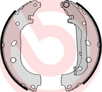 Brembo S 24 539 — Zestaw szczęk hamulcowych