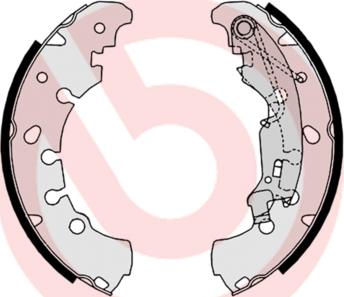 Brembo S 23 530 — Zestaw szczęk hamulcowych