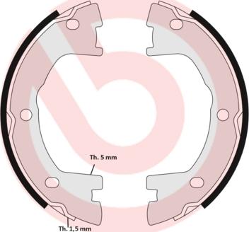 Brembo S A6 506 — Zestaw szczęk hamulcowych, hamulec postojowy