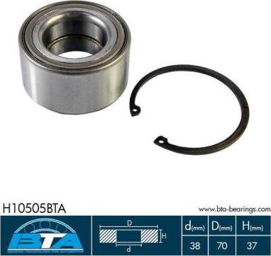 BTA H10505BTA — Zestaw łożysk koła