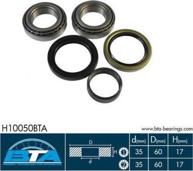 BTA H10050BTA — Zestaw łożysk koła