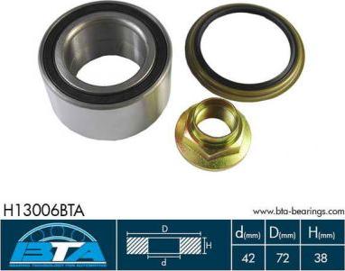 BTA H13006BTA - Zestaw łożyska koła