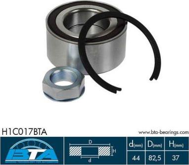 BTA H1C017BTA — Zestaw łożysk koła
