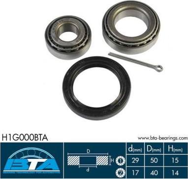 BTA H1G000BTA — Zestaw łożysk koła