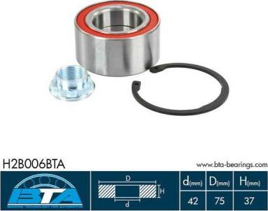 BTA H2B006BTA — Zestaw łożysk koła