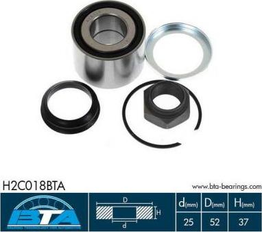 BTA H2C018BTA — Zestaw łożysk koła