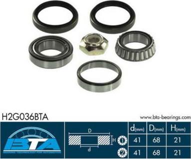 BTA H2G036BTA — Zestaw łożysk koła