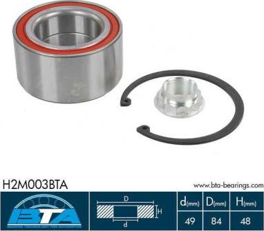 BTA H2M003BTA — Zestaw łożysk koła