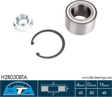 BTA H2R030BTA — Zestaw łożysk koła