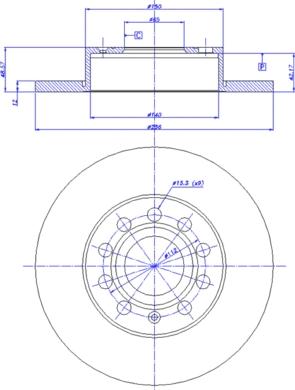 TRW DF4271 - TARCZA HAM. AUDI T. A3 2.0-3.2 03-13