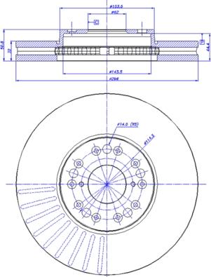 Blue Print ADT343195 - TARCZA HAM. LEXUS P. GS-SC 3.0-4.3 01-10