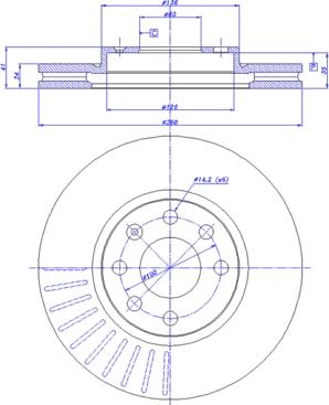 TRW DF4165 - Tarcza hamulcowa