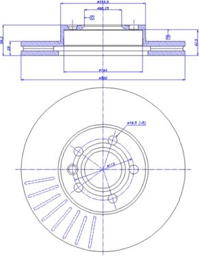 Maxgear 19-1035 - TARCZA HAM. VW P. T4 98- 2.5 300X26