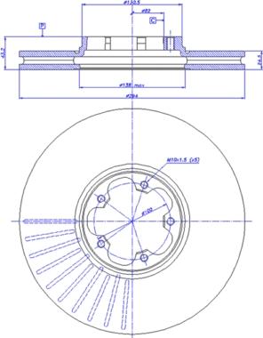 TRW DF4217 - TARCZA HAM. FORD P. TRANSIT 00