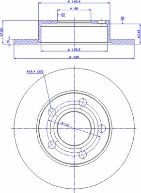 FEBI Bilstein 11398 - Tarcza hamulcowa