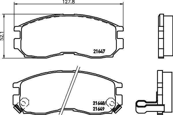 Textar 2164701 - KLOCKI HAM. MITSUBISHI P. GALANT 92--96--ECLIPSE -99-SPACE WAGON