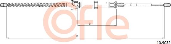Cofle 10.9032 — Cięgło, hamulec postojowy
