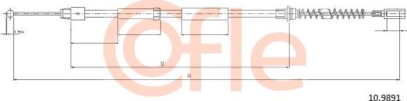 Cofle 10.9891 — Cięgło, hamulec postojowy