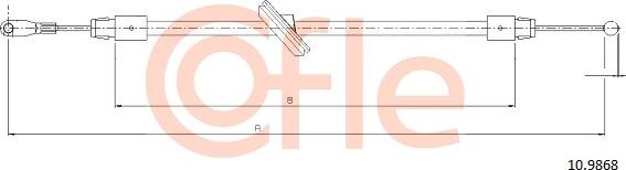 Cofle 10.9868 — Cięgło, hamulec postojowy