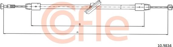 Cofle 10.9834 — Cięgło, hamulec postojowy