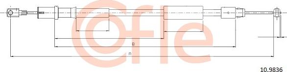 Cofle 10.9836 — Cięgło, hamulec postojowy