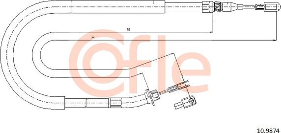 Cofle 10.9874 — Cięgło, hamulec postojowy