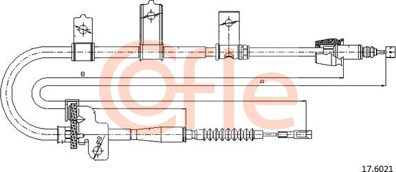 Cofle 17.6021 — Cięgło, hamulec postojowy