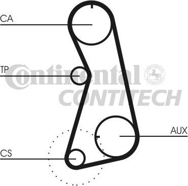 CONTINENTAL CT630 - PASEK ROZRZĄDU VW 2.0 124Z