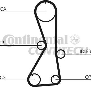 CONTINENTAL CT1016 - PASEK ROZRZĄDU MITSUBISHI 2.0