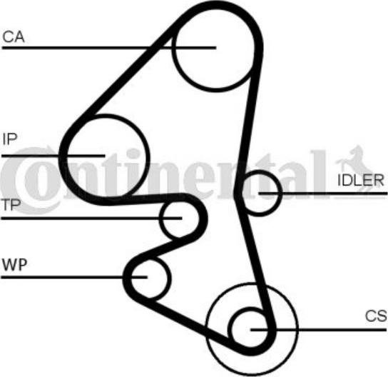 CONTINENTAL CT1203 - PASEK ROZRZĄDU CITROEN 1.6BLUEHDI 141Z