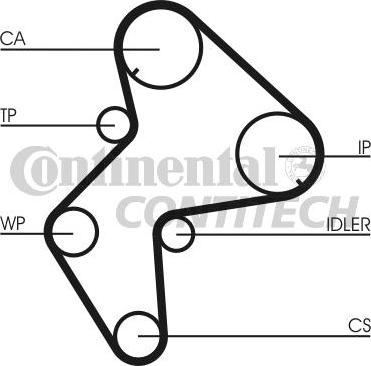 CONTINENTAL CT772 - PASEK ROZRZĄDU CITROEN 2.1TD