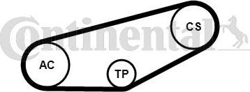 CONTINENTAL 4PK855K1 - ZESTAW PASKA WIELOROWK. VW 1.8-1.9TDI