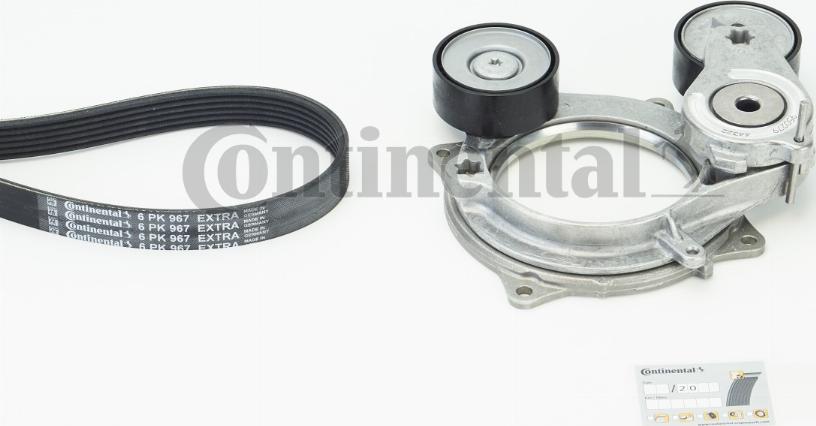 CONTINENTAL 6PK967 EXTRA K1 — Zestaw paska klinowego wielorowkowego