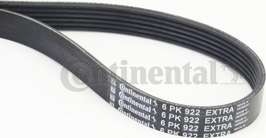 CONTINENTAL 6PK922 EXTRA — Pasek klinowy wielorowkowy