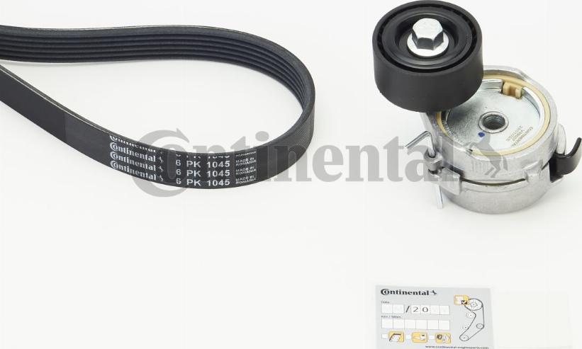 CONTINENTAL 6PK1045K4 - ZESTAW PASKA WIELOROWK. CITROEN 1.2THP