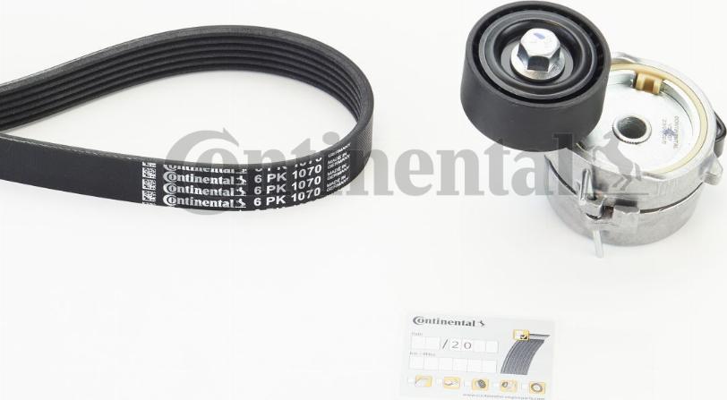CONTINENTAL 6PK1070K5 — Zestaw paska klinowego wielorowkowego