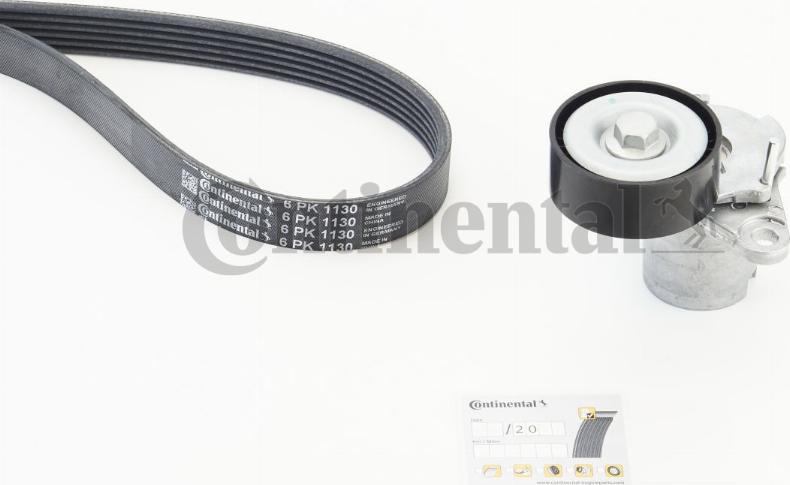 CONTINENTAL 6PK1130K3 — Zestaw paska klinowego wielorowkowego