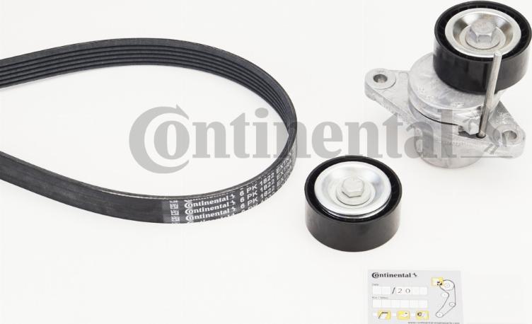CONTINENTAL 6PK1822 EXTRA K1 - ZESTAW PASKA WIELOROWK. RENAULT-DACIA